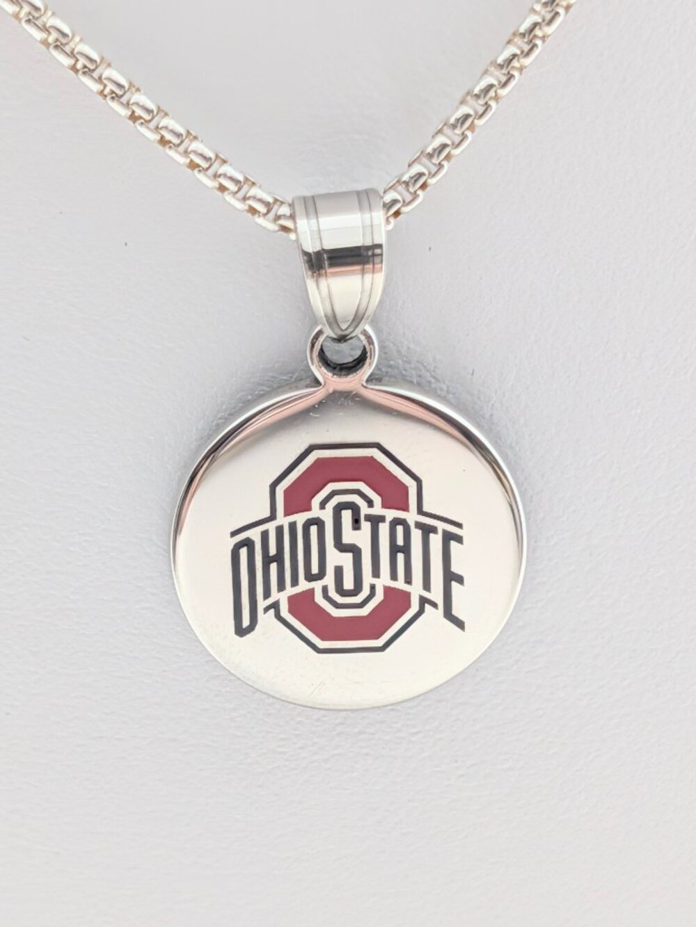 New Sterling Silver Ohio State pendant necklace